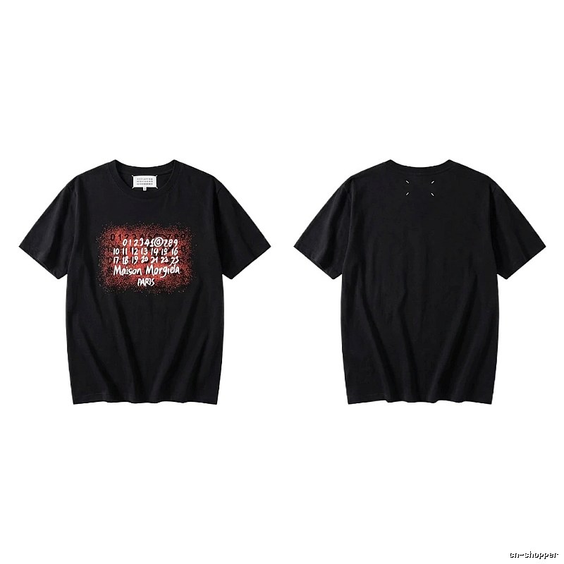 Maison Margiela Printed Style Black T-shirt