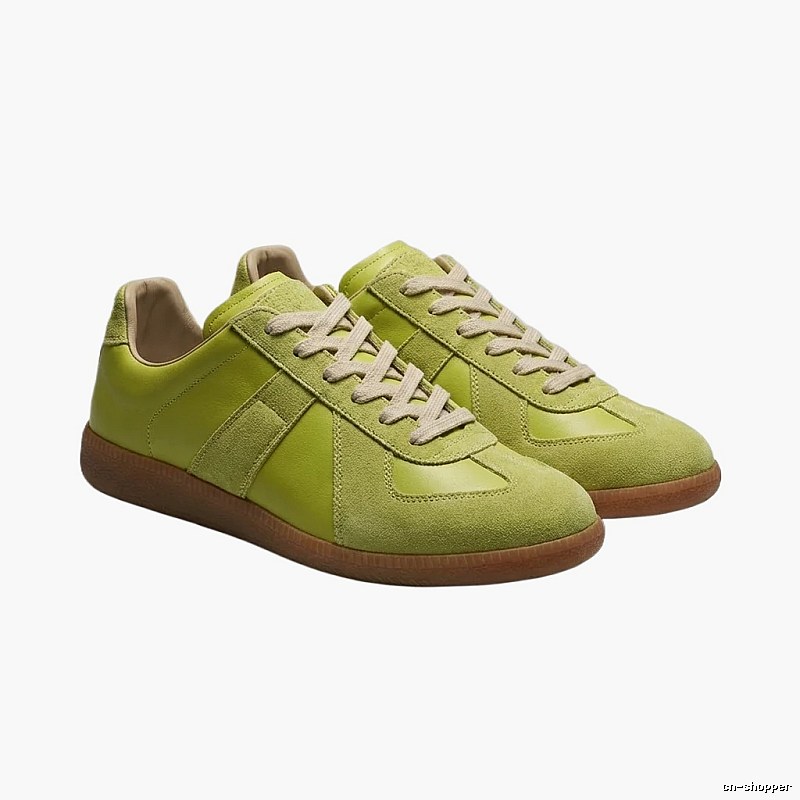 Maison Margiela retro-style yellow-green sneakers