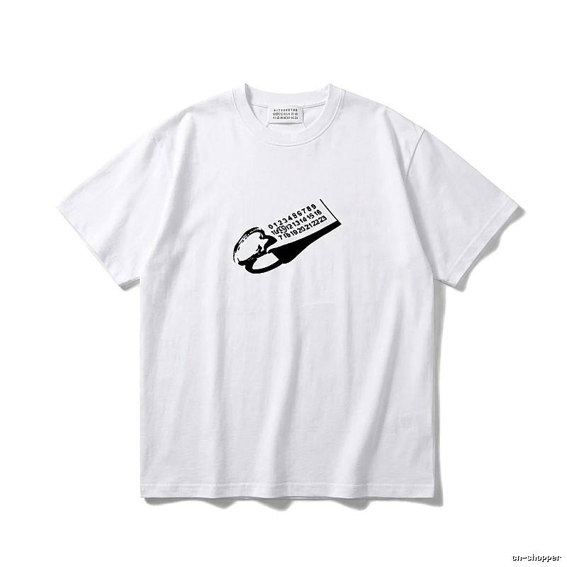 Maison Margiela short-sleeved white T-shirt with digital printing
