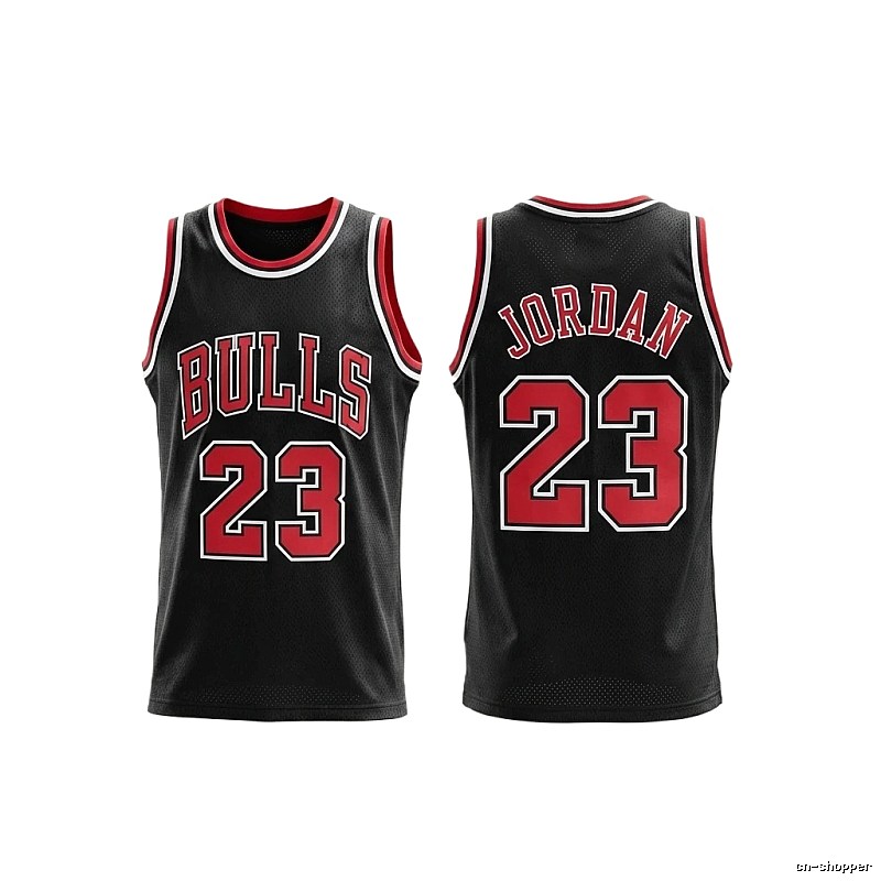 Michael Jordan retro black and red jersey