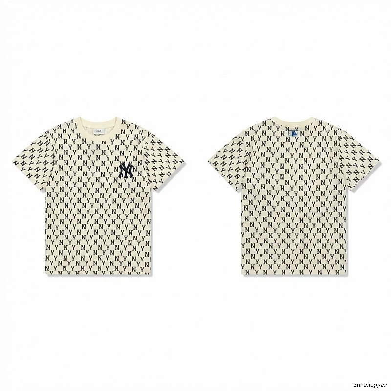 MLB full-print trendy style white T-shirt