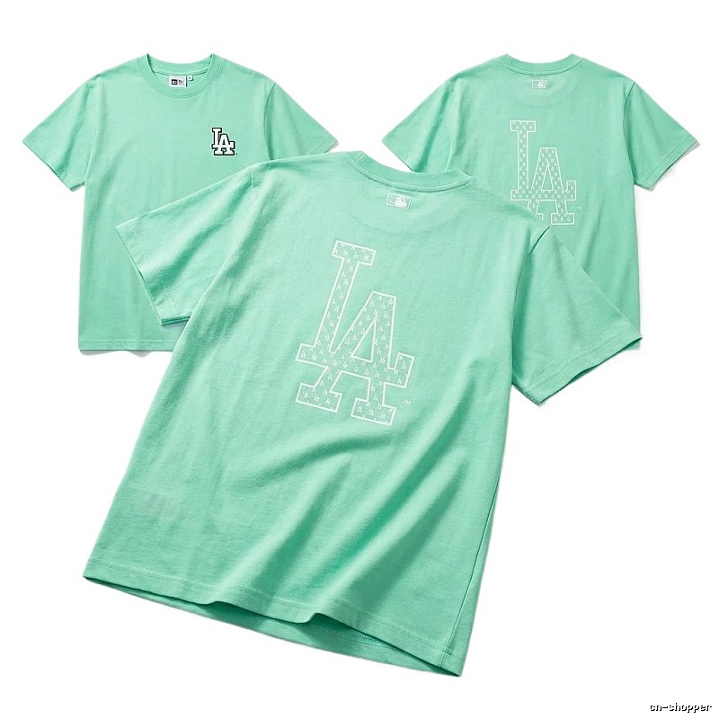 MLB LA series fresh style green T-shirt