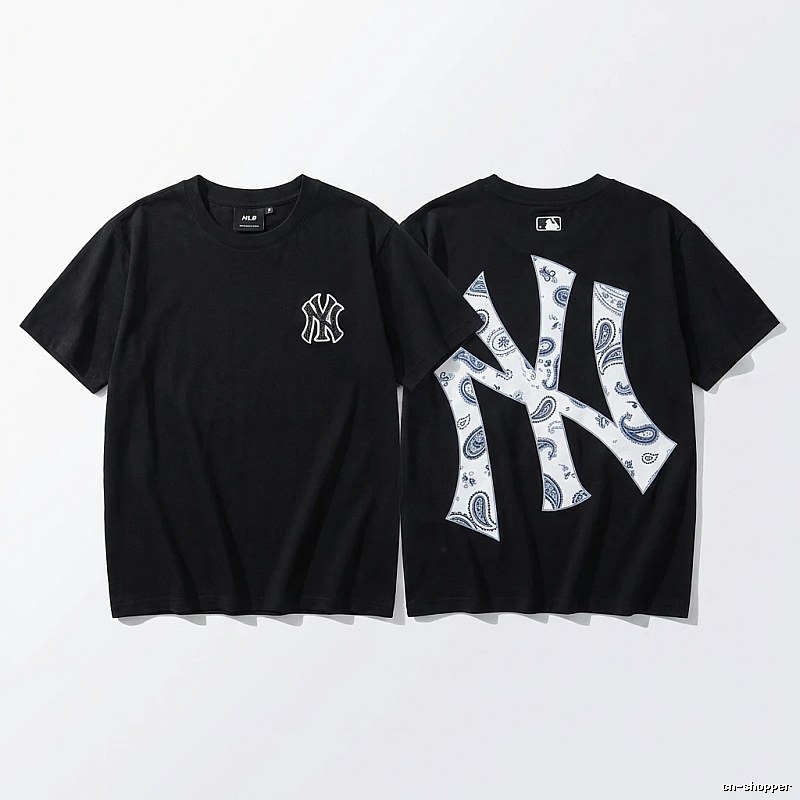 MLB Paisley Pattern Trendy Cool Black T-shirt