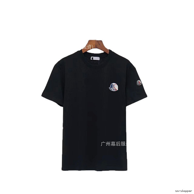 Moncler Badged Casual-Style Black T-Shirt