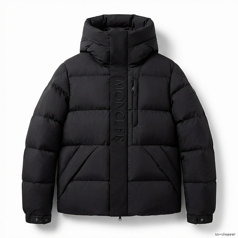 Moncler black minimalist style down jacket