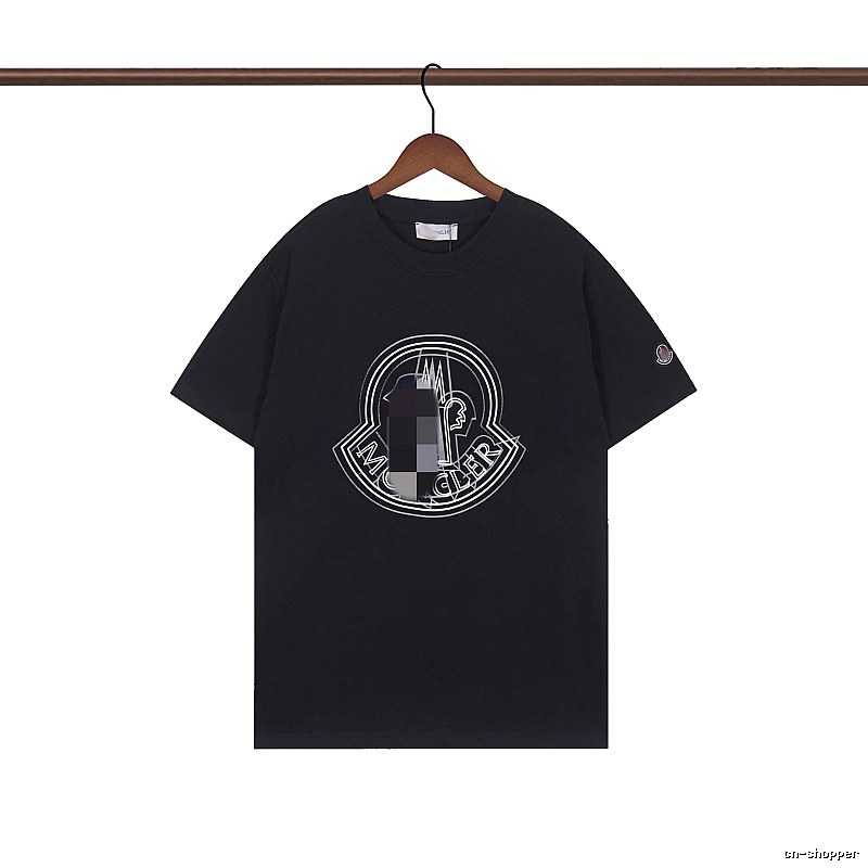 Moncler Classic Logo Casual Black Short-sleeve T-shirt