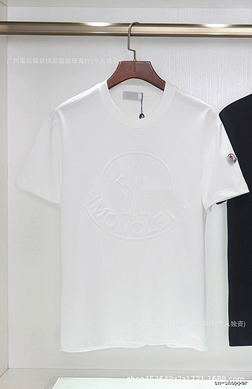 Moncler Embossed Casual White T-Shirt