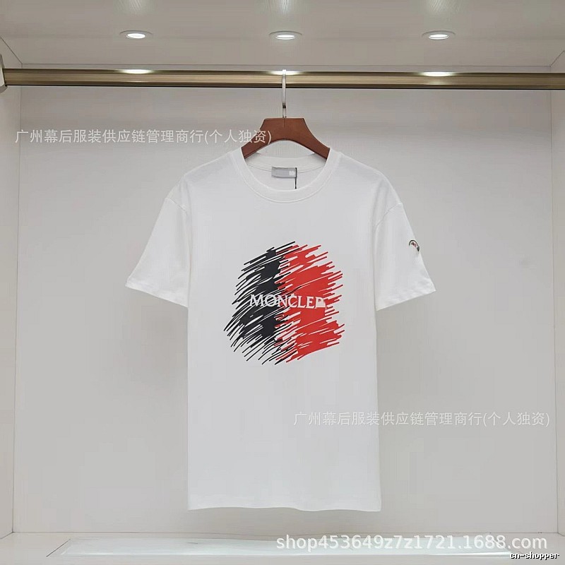Moncler Graffiti Casual Style White Short-sleeve T-shirt
