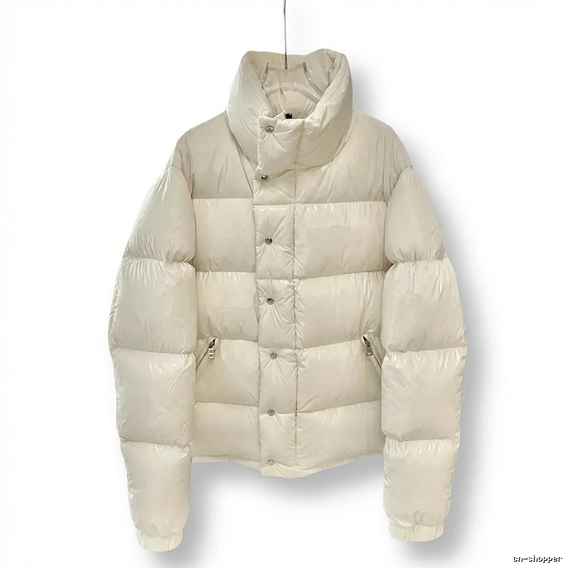 Moncler minimalist style off-white down jacket