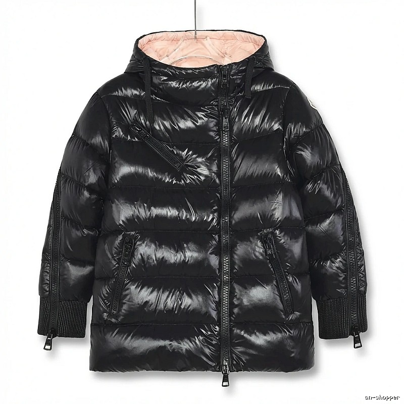 Moncler shiny and stylish black down jacket