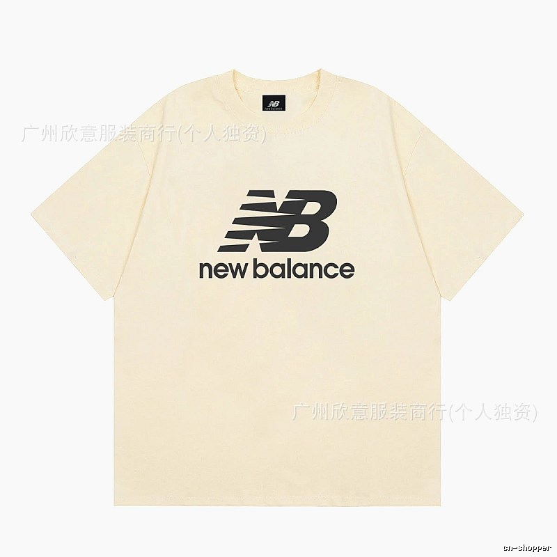 New Balance Classic Casual Style Apricot Beige Short Sleeve T-Shirt
