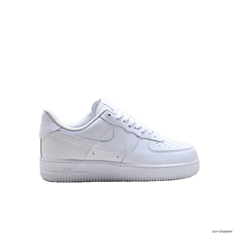 Nike Air Force 1 white sneakers.