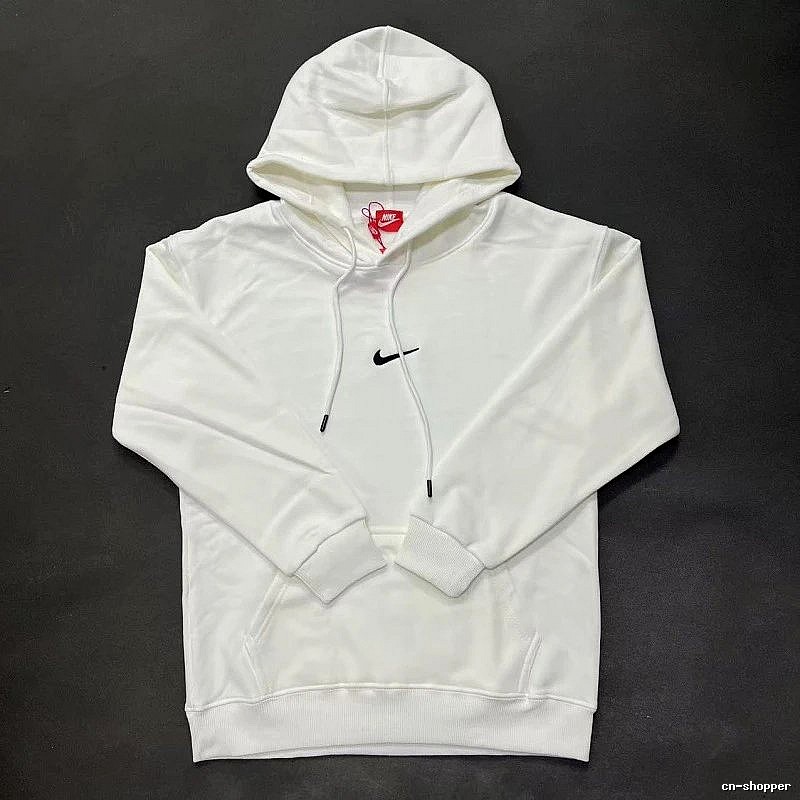 Nike Small-Logo Detail White Zip Hoodie Resort Wear Swoosh