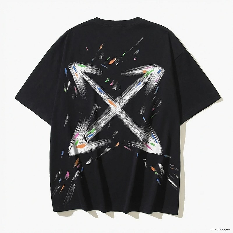 Off-White Graffiti Style Black T-shirt