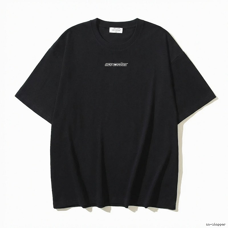 Off-White minimalist style black T-shirt