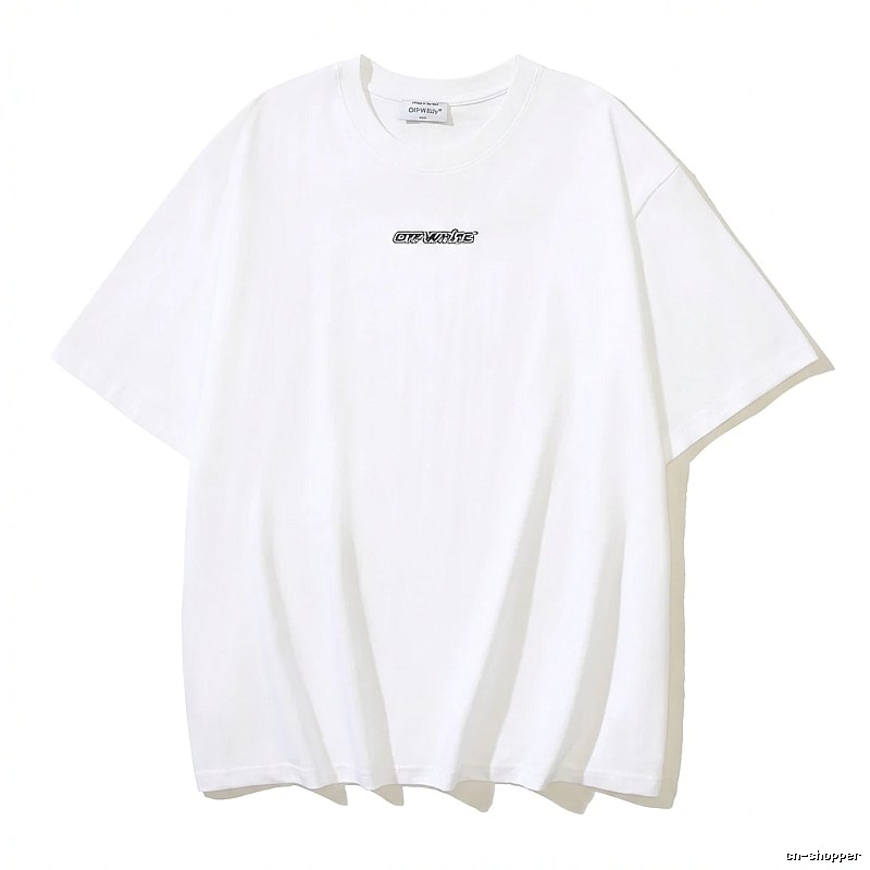 Off-White minimalist style white T-shirt