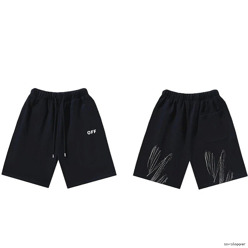 Off-White Style 011 Trendy Black Shorts