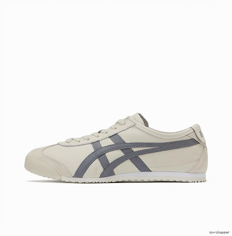 Onitsuka Tiger retro-style gray and white sports shoes