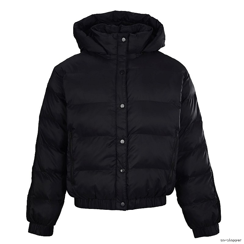 Outdoor Edit Hooded Puffer Jacket - Black