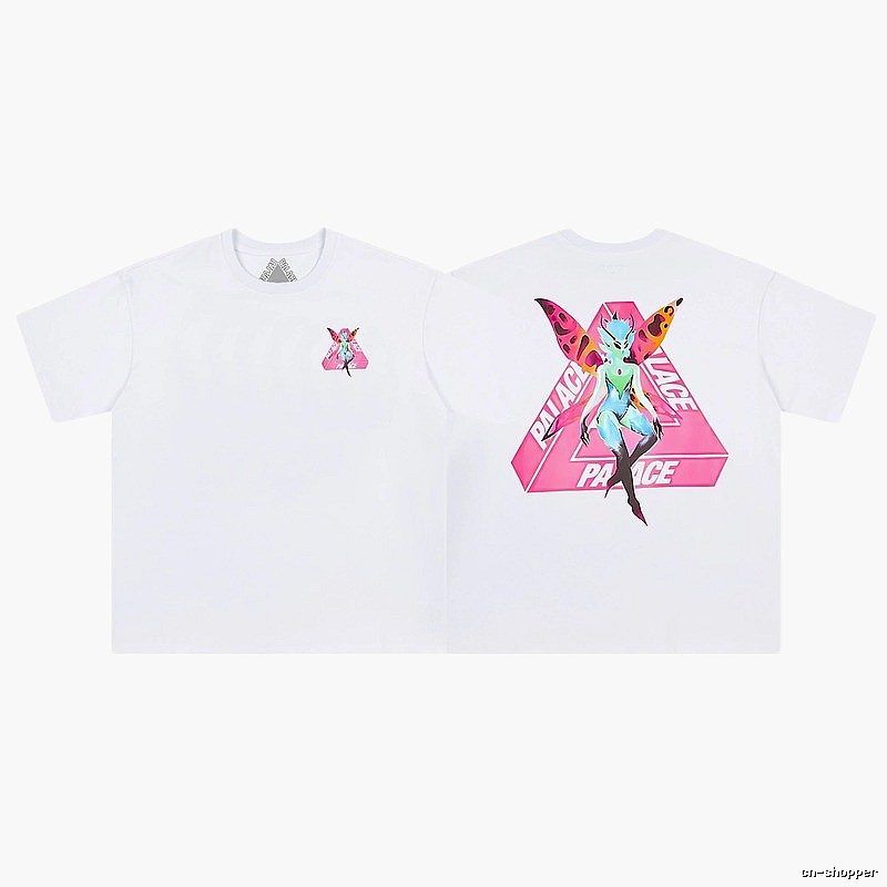 Palace Elf Print Street Style White Short-sleeve T-shirt