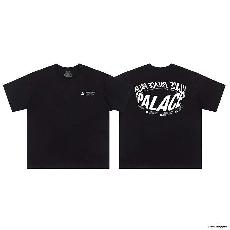 Palace Letter Print Street Style Black T-Shirt