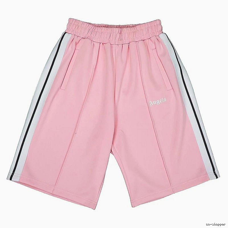 Palm Angels Monogram Track shorts Black Side Stripe for Layered Styling