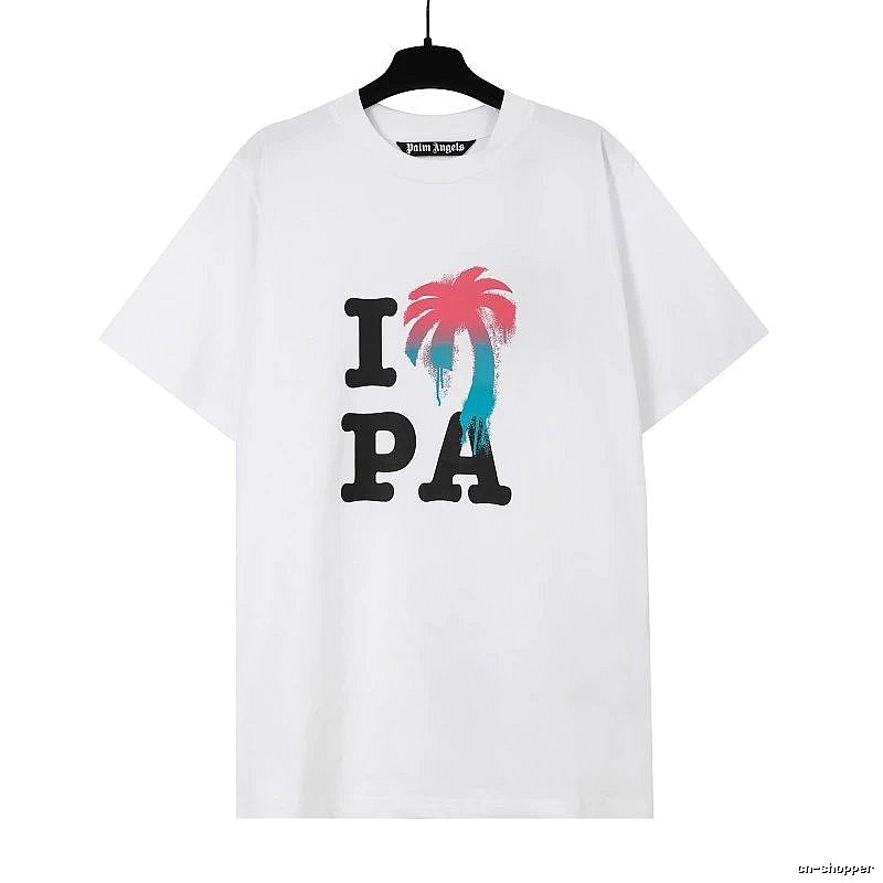 Palm Angels Weekend Logo T-shirt White Palm Tree for Weekend Wear