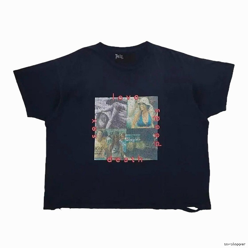 Paly Hollywood Collage Vintage Black T-Shirt