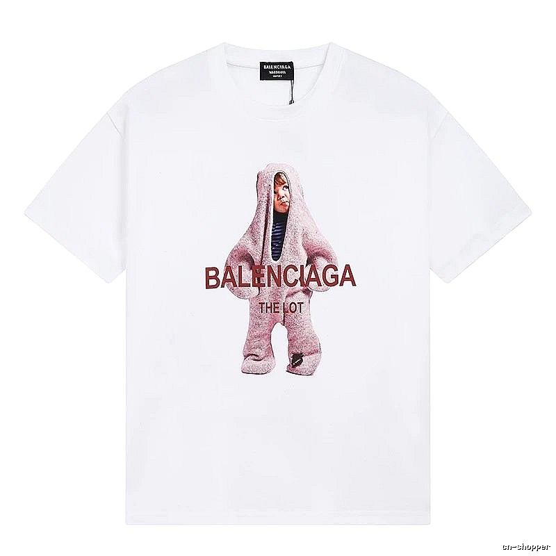 Parisian-style printed white T-shirt