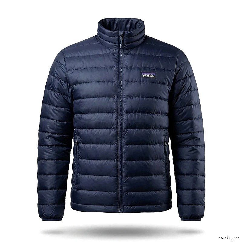 Patagonia's warm series dark blue cotton-padded jacket