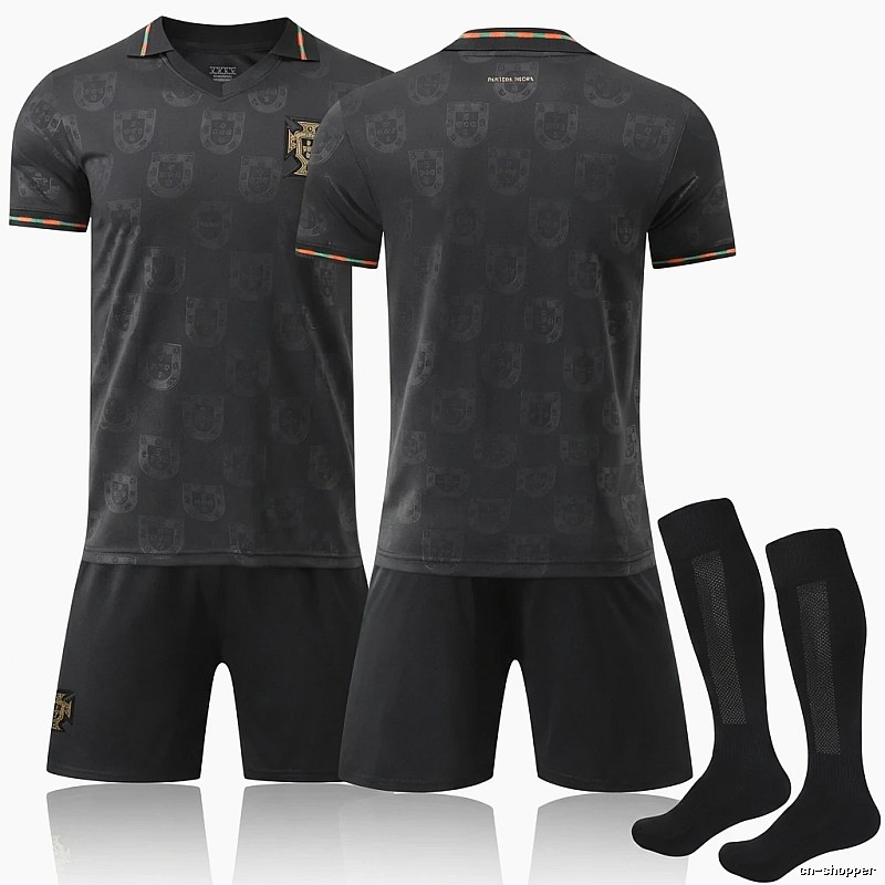 Portuguese series black sportswear set