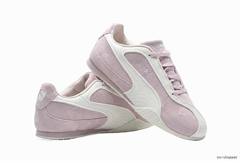 PUMA Retro Pink and White Athletic Shoes