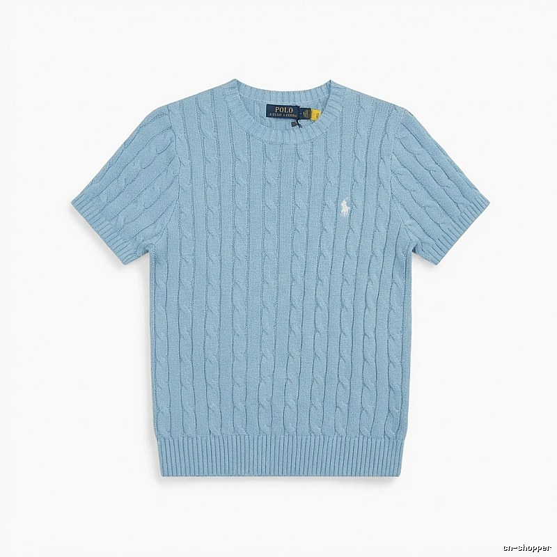 Ralph Lauren Polo Light Blue Trendy Brand Short-sleeve Shirt