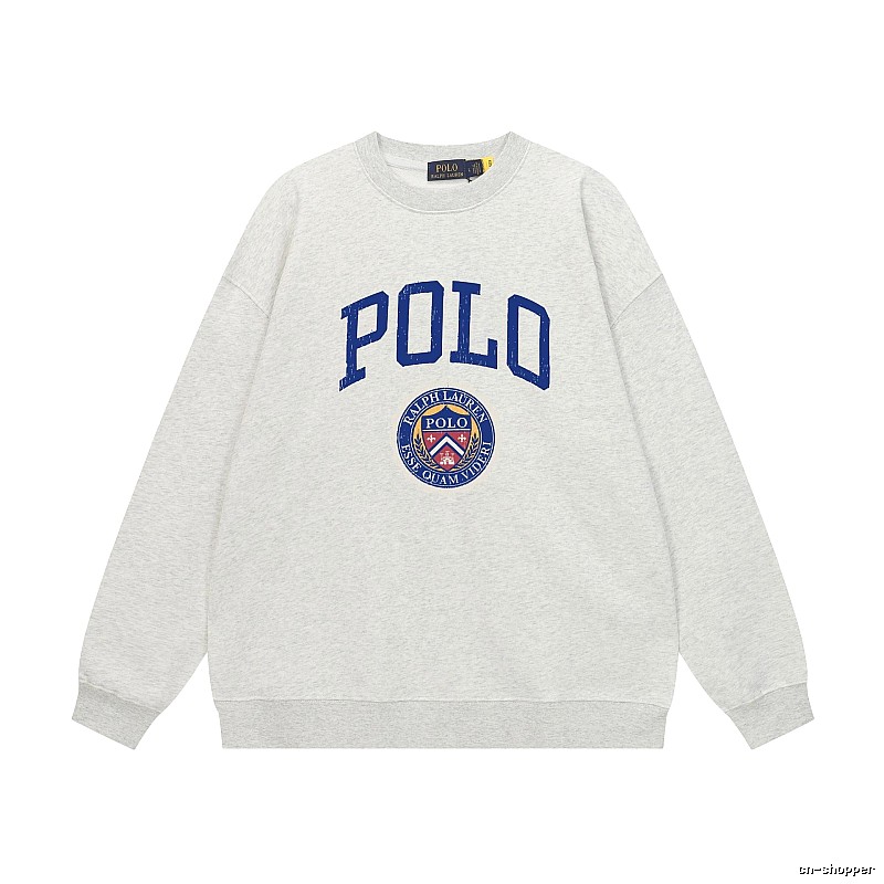 Ralph Lauren Polo series minimalist light gray sweatshirt