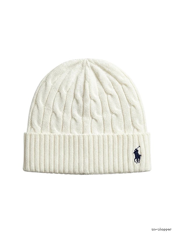 Ralph Lauren Polo White Knitted Hat
