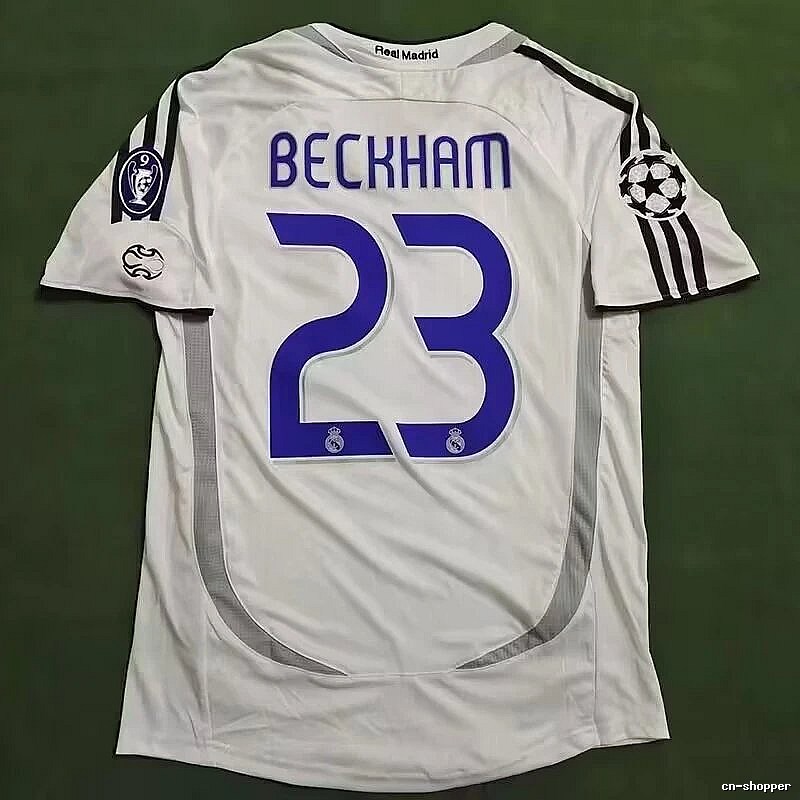 Real Madrid Logo Detail Retro Teka soccer jersey White Retro Football with Functional Detail