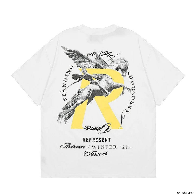 Represent White Style 857 Owners Club T-Shirt Statement Graphic Logo