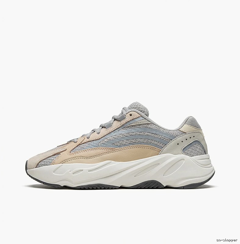 Retro-style gray and white Yeezy 700 shoes