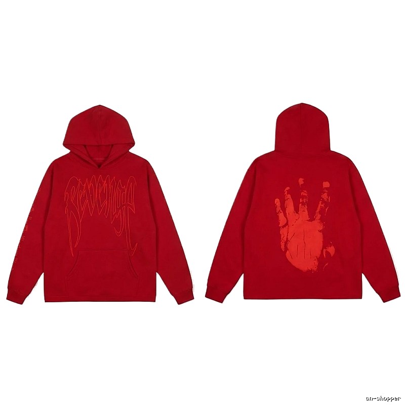 Revenge trendy and cool style red hoodie