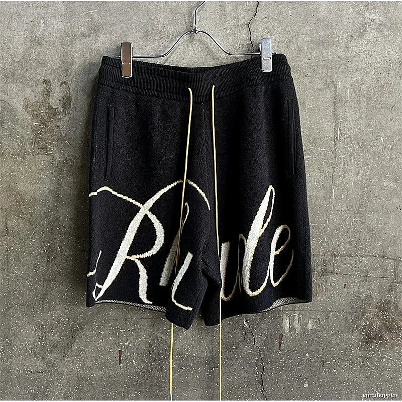 RHUDE Alphabet Wind Black Shorts