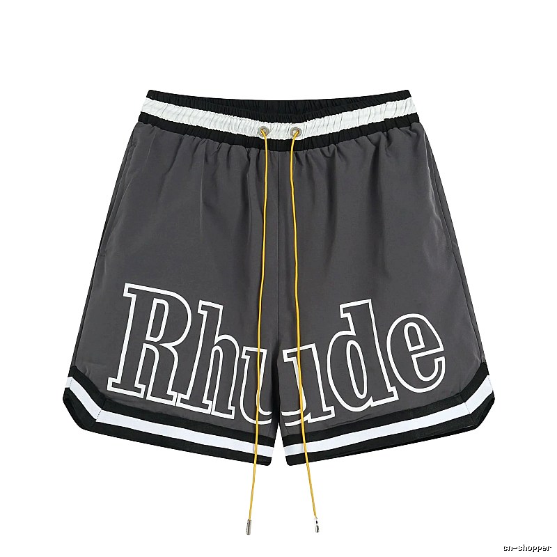 RHUDE letter - style grey shorts