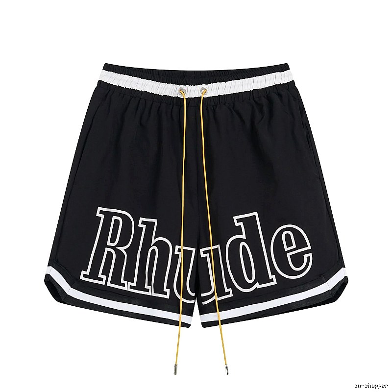 RHUDE lettered sporty shorts