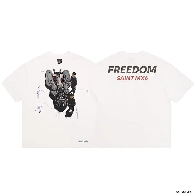 SAINT MX6 Streetwear Printed White T-Shirt