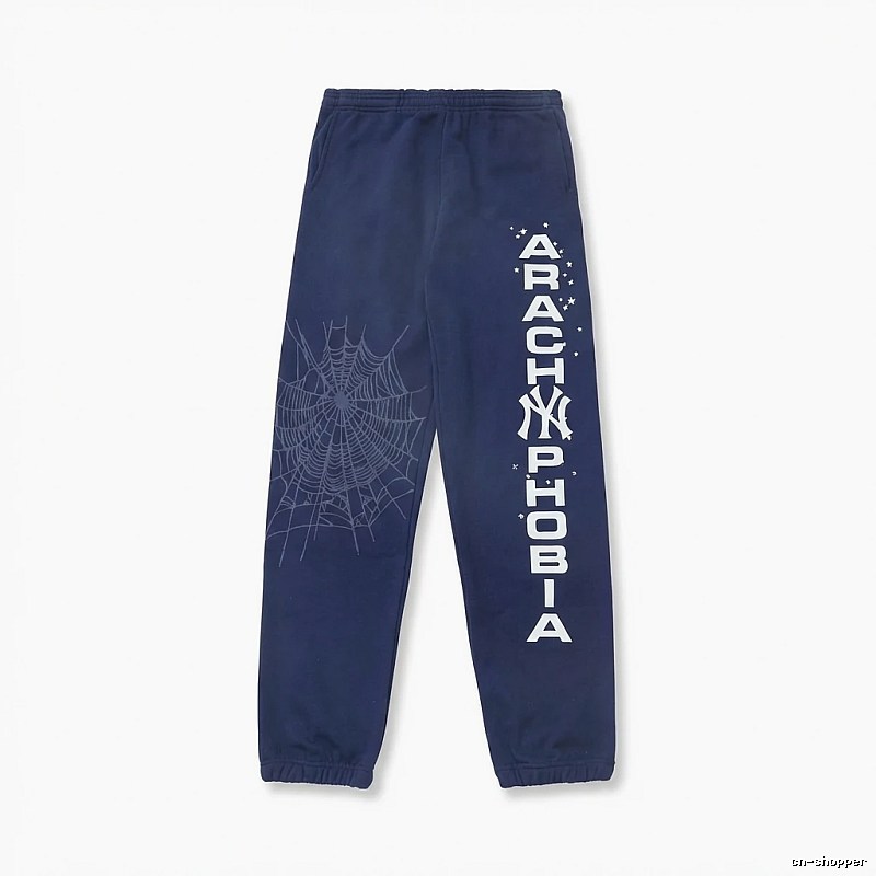 Sp5der Dark Style Navy Blue Sweatpants