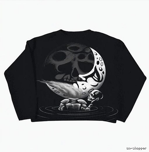 Sport Anime graphic sweater Black Knit Top for Warm Weather