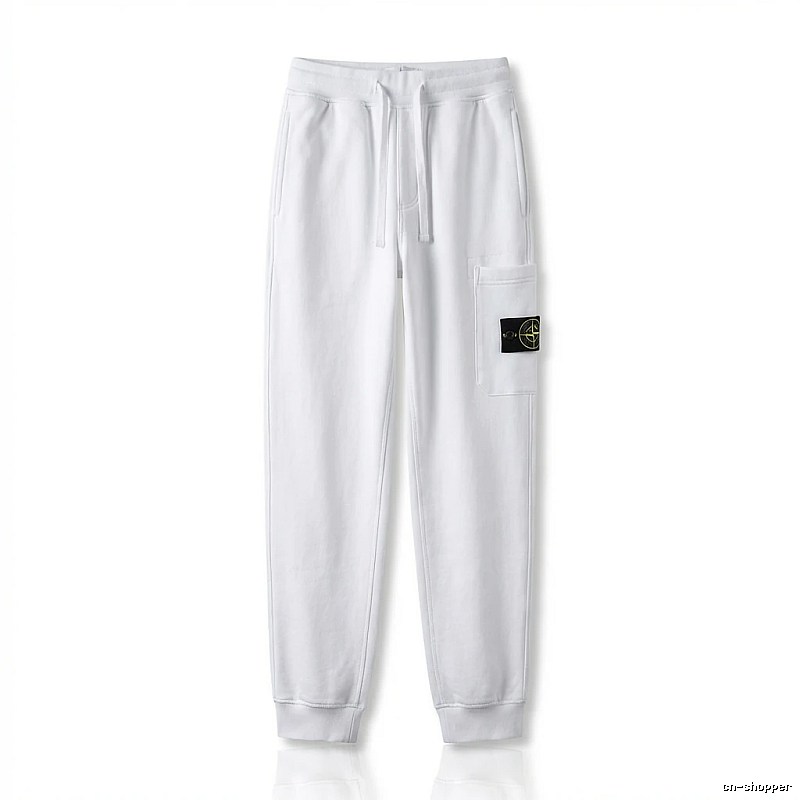 Stone Island basic casual white sweatpants