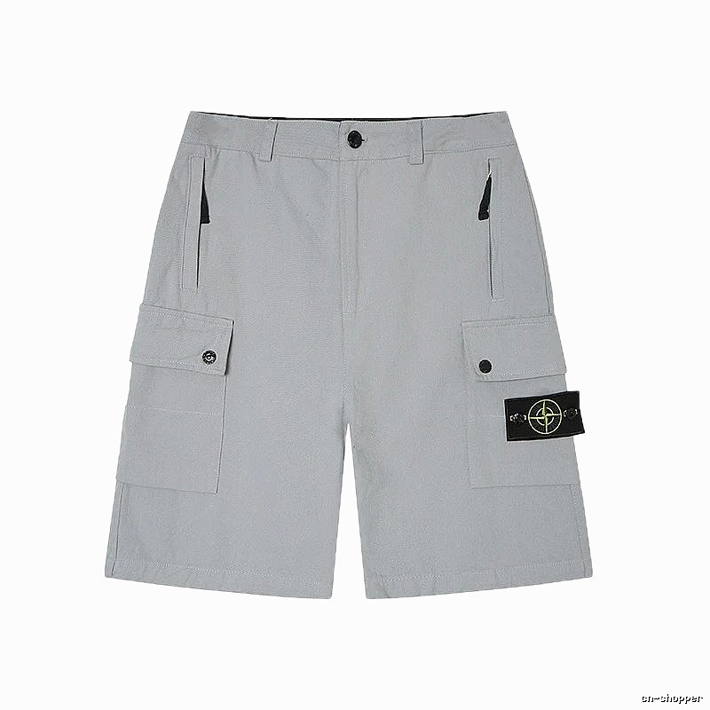 Stone Island Classic Technical Workwear Style Light Grey Shorts