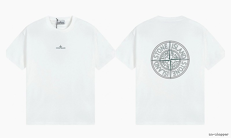 Stone Island Compass Series Street Style White T-Shirt