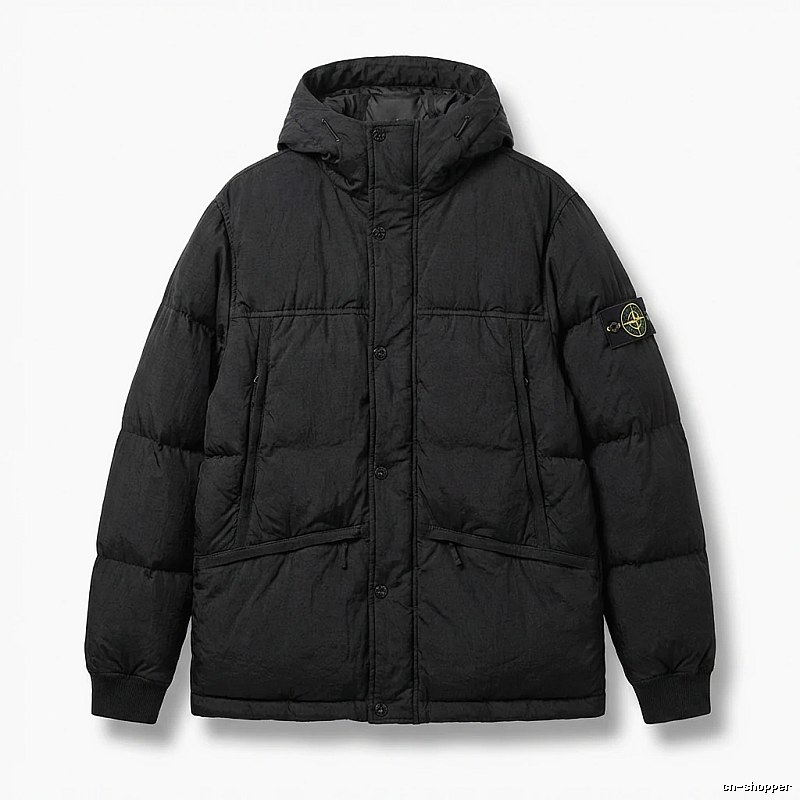 Stone Island functional style black down jacket