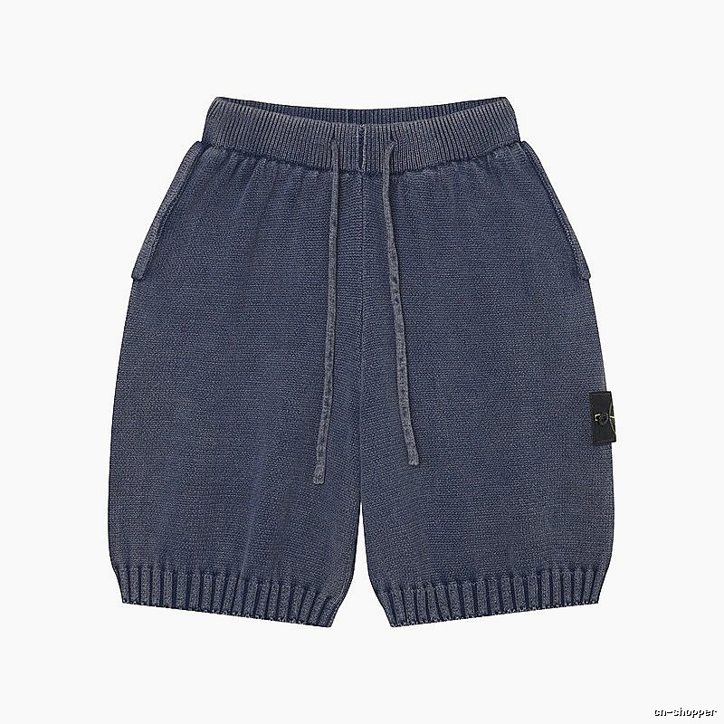 Stone Island Knit Casual Style Navy Blue Shorts